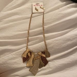 necklace and earrings